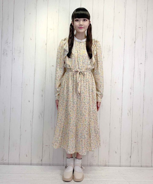 Clice de Paris（クリシェドゥパリス）の「K/エレガントフリルワンピース（ワンピース・レディース・ブルー/イエロー・ONESIZE）」の7枚目の写真