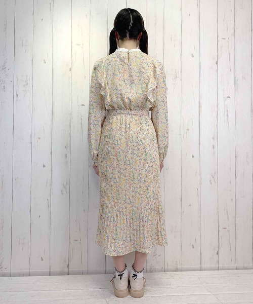 Clice de Paris（クリシェドゥパリス）の「K/エレガントフリルワンピース（ワンピース・レディース・ブルー/イエロー・ONESIZE）」の9枚目の写真