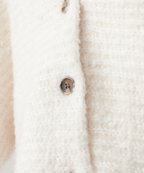 natural couture(ナチュラルクチュール)の「ふんわりMIXニットショートカーディガン(カーディガン/ボレロ・レディース・オフホワイト/ラベンダー/チャコール/キャメル・FREE)」の8枚目の写真