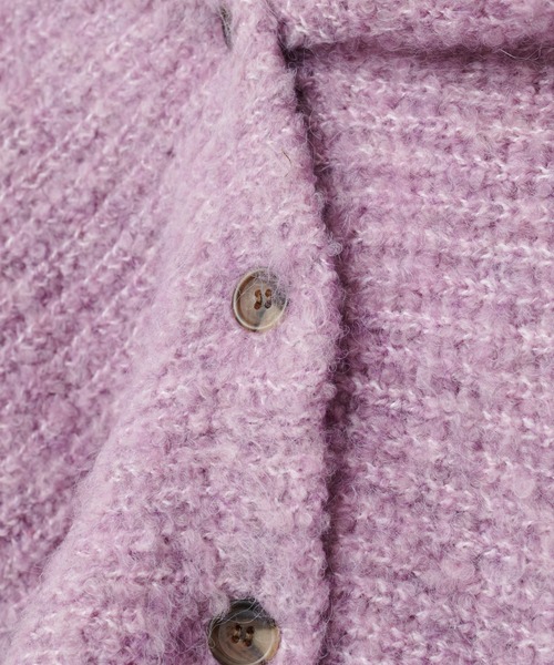 natural couture(ナチュラルクチュール)の「ふんわりMIXニットショートカーディガン(カーディガン/ボレロ・レディース・オフホワイト/ラベンダー/チャコール/キャメル・FREE)」の16枚目の写真