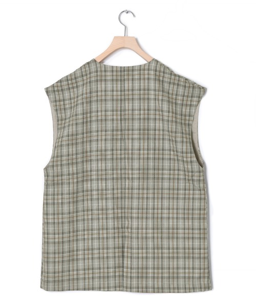 w closet（ダブルクローゼット）の「グレンチェックオーバーベスト（ベスト・レディース・ブラウン/ブラック・FREE）」の3枚目の写真