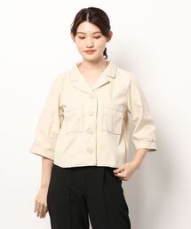 ehka sopo | ツイル開襟シャツ(シャツ/ブラウス)