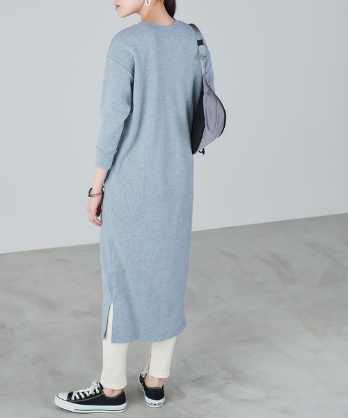 Chaco closet(チャコ クローゼット)の「サイドスリットリブレギンス(レギンス/スパッツ・レディース・ホワイト/ベージュ/ブラック/グレー・FREE)」の16枚目の写真