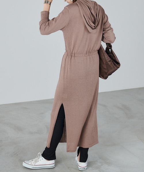 Chaco closet(チャコ クローゼット)の「サイドスリットリブレギンス(レギンス/スパッツ・レディース・ホワイト/ベージュ/ブラック/グレー・FREE)」の7枚目の写真