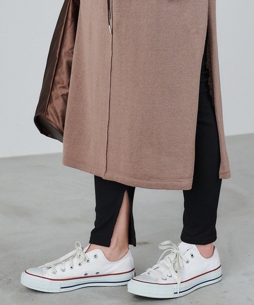 Chaco closet(チャコ クローゼット)の「サイドスリットリブレギンス(レギンス/スパッツ・レディース・ホワイト/ベージュ/ブラック/グレー・FREE)」の18枚目の写真