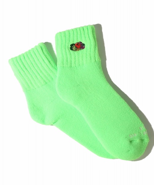 FRUIT OF THE LOOM（フルーツオブザルーム）の「【FRUIT OF THE LOOM】裏起毛ネオンルームソックス / レディース クォーター丈 靴下（ソックス/靴下・レディース・パープル/ピンク/グリーン・23cm～25cm）」の8枚目の写真