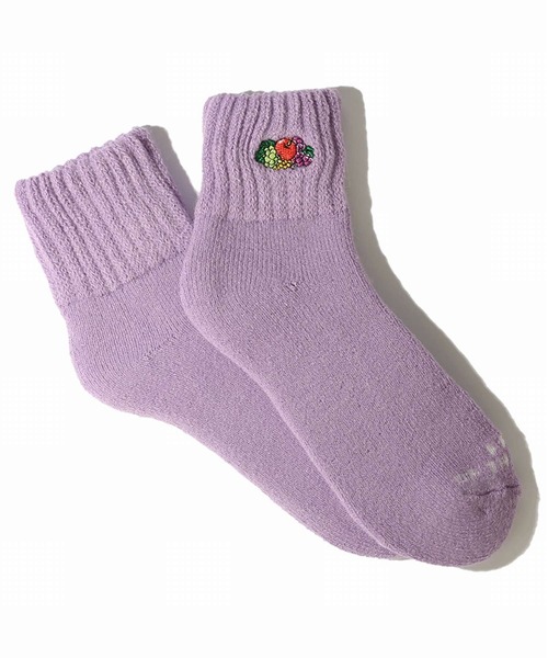 FRUIT OF THE LOOM（フルーツオブザルーム）の「【FRUIT OF THE LOOM】裏起毛ネオンルームソックス / レディース クォーター丈 靴下（ソックス/靴下・レディース・パープル/ピンク/グリーン・23cm～25cm）」の9枚目の写真
