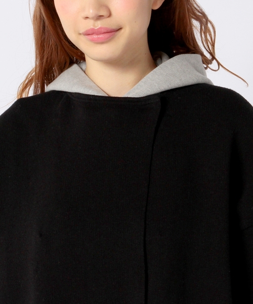 Another Edition(アナザーエディション)の「ニットフードコート/AEBC KNIT HOOD CT(カーディガン/ボレロ・レディース・ブラック/ライトピンク・フリ-)」の14枚目の写真
