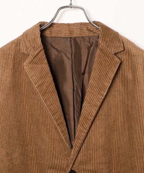 WEGO（ウィゴー）の「WEGO/コーデュロイルーズテーラードジャケット（テーラードジャケット・メンズ・ブラック/ベージュ・MEDIUM/LARGE）」の6枚目の写真