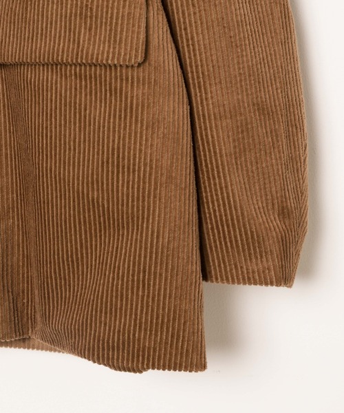 WEGO（ウィゴー）の「WEGO/コーデュロイルーズテーラードジャケット（テーラードジャケット・メンズ・ブラック/ベージュ・MEDIUM/LARGE）」の3枚目の写真