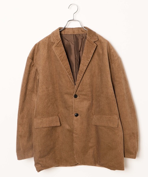 WEGO（ウィゴー）の「WEGO/コーデュロイルーズテーラードジャケット（テーラードジャケット・メンズ・ブラック/ベージュ・MEDIUM/LARGE）」の8枚目の写真