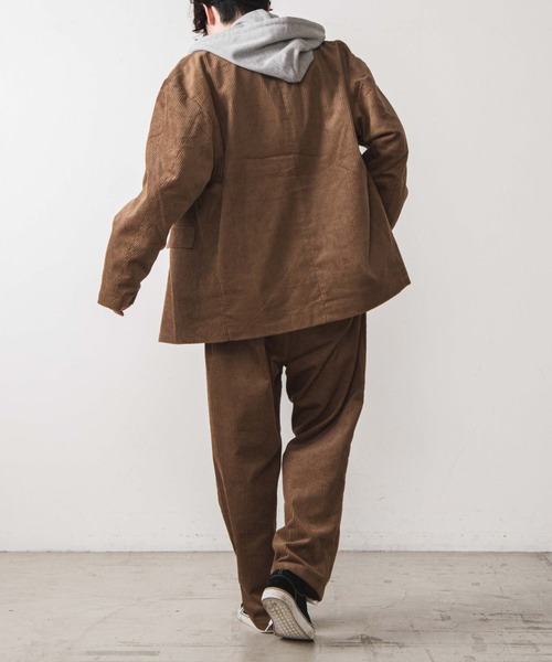 WEGO（ウィゴー）の「WEGO/コーデュロイルーズテーラードジャケット（テーラードジャケット・メンズ・ブラック/ベージュ・MEDIUM/LARGE）」の14枚目の写真