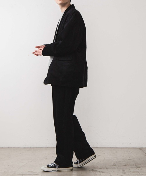 WEGO（ウィゴー）の「WEGO/コーデュロイルーズテーラードジャケット（テーラードジャケット・メンズ・ブラック/ベージュ・MEDIUM/LARGE）」の18枚目の写真