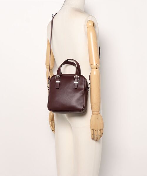 MURUA(ムルーア)の「MURUA (ムルーア) ミニスクエアバッグ MR-B1035 BUCKLE(ショルダーバッグ・レディース・ブラウン/ブラック・FREE)」の18枚目の写真