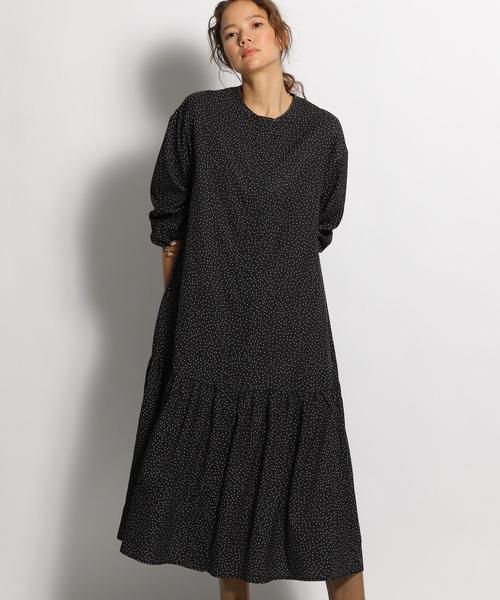 niko and...（ニコアンド）の「アソート柄ティアードワンピース（ワンピース・レディース・ブラック/ネイビー/グリーン・LARGE/MEDIUM）」の15枚目の写真