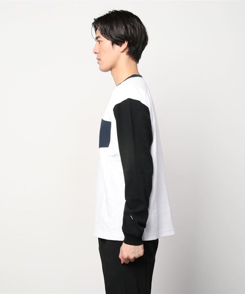 Champion(チャンピオン)の「【Champion/チャンピオン】メンズ リバースウィーブ(R) ロングスリーブTシャツ(Tシャツ/カットソー・メンズ・グレー/ホワイト/ブラック/ネイビー・LARGE/MEDIUM/X-LARGE/SMALL)」の6枚目の写真