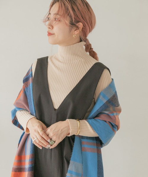 ITEMS URBANRESEARCH(アイテムズ アーバンリサーチ)の「モチモチハイネックリブニット(ニット/セーター・レディース・チャコールグレー/レッド系その他/ベージュ/グレー・FREE)」の16枚目の写真