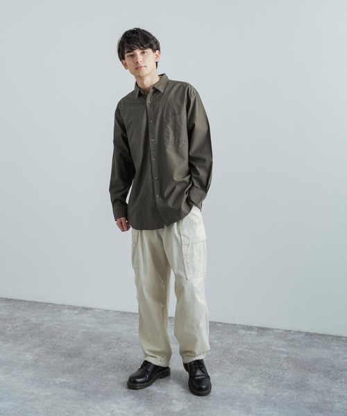 Rocky オーバーサイズ ビッグシルエット Monroe ロッキーモンロー のファッション コットンツイルレギュラーカラーロングシャツ シャツ ブラウス シャツ ブラウス トップス ビッグシルエット
