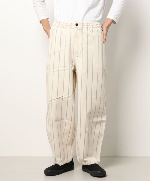 チャイハネ（チャイハネ）の「【チャイハネ】grn×Amina ストライプコットンツイルMEN'Sパンツ（その他パンツ・メンズ・ホワイト/カーキ/ブルー・FREE）」の7枚目の写真