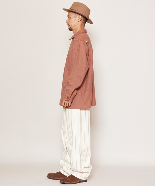 チャイハネ（チャイハネ）の「【チャイハネ】grn×Amina ストライプコットンツイルMEN'Sパンツ（その他パンツ・メンズ・ホワイト/カーキ/ブルー・FREE）」の18枚目の写真