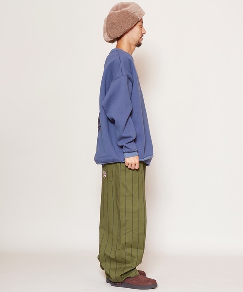 チャイハネ（チャイハネ）の「【チャイハネ】grn×Amina ストライプコットンツイルMEN'Sパンツ（その他パンツ・メンズ・ホワイト/カーキ/ブルー・FREE）」の16枚目の写真