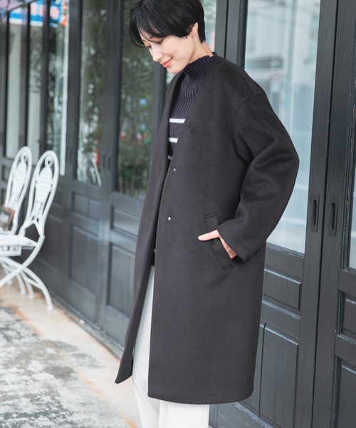 LEPSIM(レプシィム)の「5ゲージボーダーニットプルオーバー 229721(ニット/セーター・レディース・グリーン/パープル/ブラック/オフホワイト・FREE)」の16枚目の写真