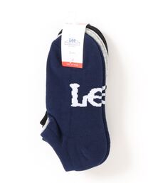 【LEE/リー】足底ロゴスニーカーソックス(靴下) 3足組
