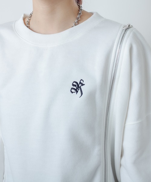 RASVOA(ラスボア)の「ダブルジップトレーナー/スウェット(スウェット・レディース・ブラック/オフホワイト・FREE)」の11枚目の写真