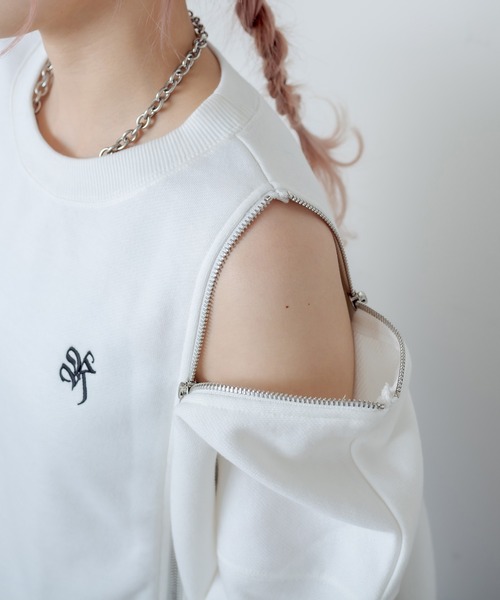 RASVOA(ラスボア)の「ダブルジップトレーナー/スウェット(スウェット・レディース・ブラック/オフホワイト・FREE)」の13枚目の写真