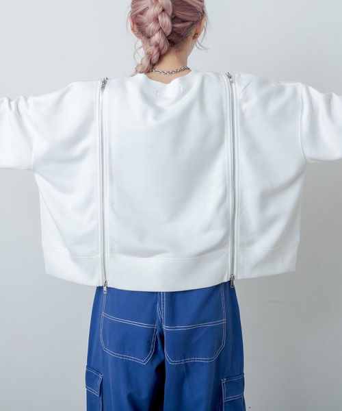 RASVOA(ラスボア)の「ダブルジップトレーナー/スウェット(スウェット・レディース・ブラック/オフホワイト・FREE)」の15枚目の写真