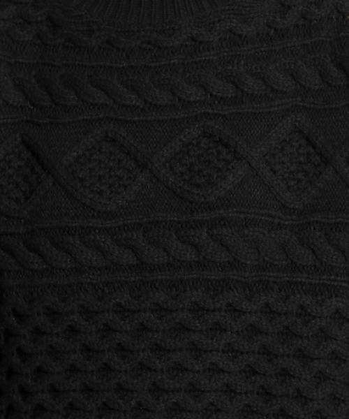 niko and...（ニコアンド）の「洗えるショート丈ケーブルニットプルオーバー（ニット/セーター・レディース・ブラック/グリーン/アイボリー・MEDIUM/LARGE）」の13枚目の写真