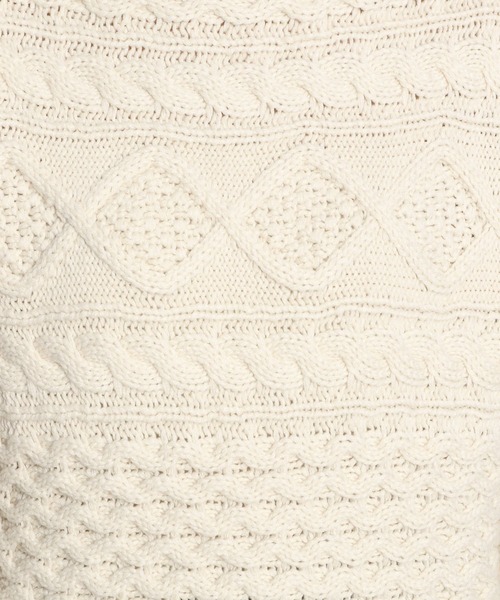 niko and...（ニコアンド）の「洗えるショート丈ケーブルニットプルオーバー（ニット/セーター・レディース・ブラック/グリーン/アイボリー・MEDIUM/LARGE）」の9枚目の写真