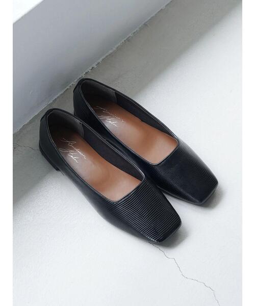AMERICAN HOLIC（アメリカンホリック）の「ふっくらクッションスクエアフラットシューズ（パンプス・レディース・ブラック/ブラウン・S/M/L）」の19枚目の写真