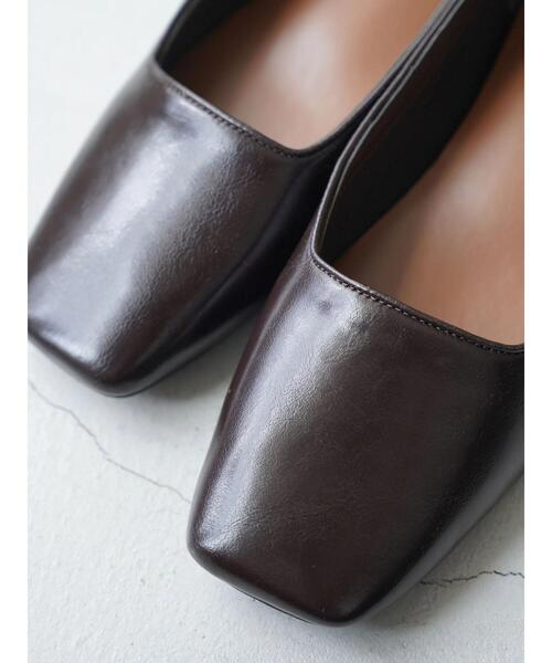 AMERICAN HOLIC（アメリカンホリック）の「ふっくらクッションスクエアフラットシューズ（パンプス・レディース・ブラック/ブラウン・S/M/L）」の13枚目の写真