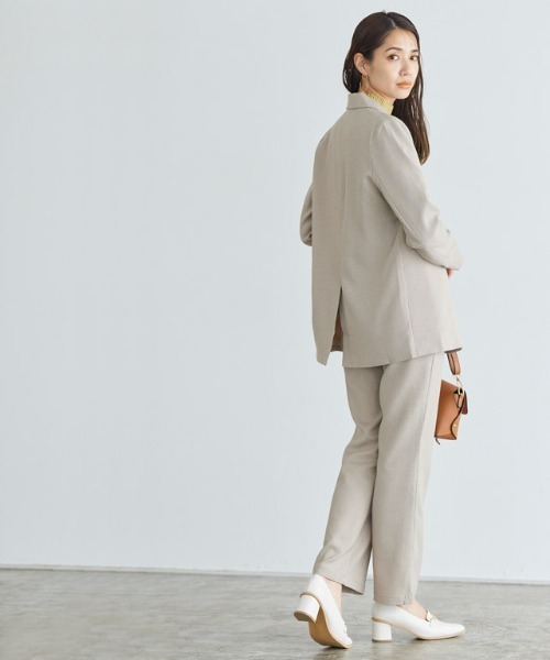 Pierrot（ピエロ）の「チェックダブルジャケット（テーラードジャケット・レディース・ベージュ/アイボリー・M/L）」の6枚目の写真