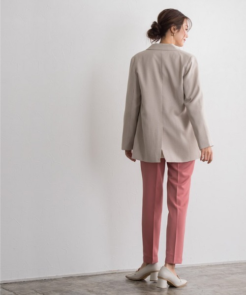 Pierrot（ピエロ）の「チェックダブルジャケット（テーラードジャケット・レディース・ベージュ/アイボリー・M/L）」の14枚目の写真