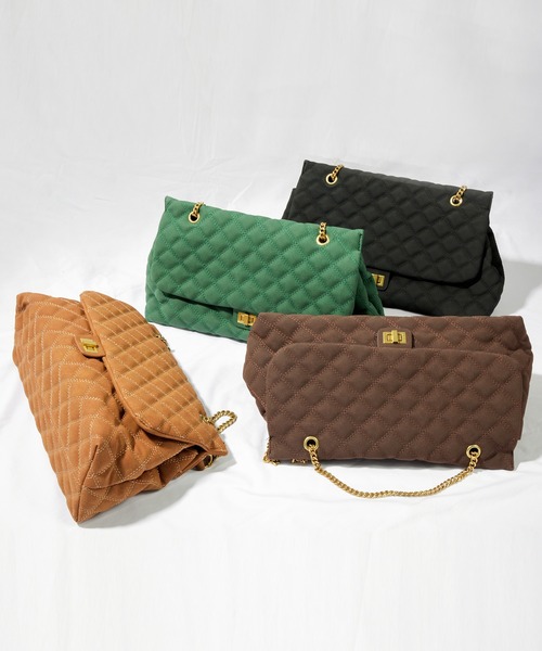 SAISON DE PAPILLON(セゾンドパピヨン)の「キルティング2Wayビッグショルダーバッグ(ショルダーバッグ・レディース・ブラック/ブラウン/ダークブラウン/グリーン・フリー)」の5枚目の写真