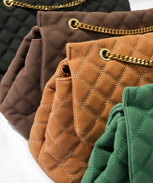SAISON DE PAPILLON(セゾンドパピヨン)の「キルティング2Wayビッグショルダーバッグ(ショルダーバッグ・レディース・ブラック/ブラウン/ダークブラウン/グリーン・フリー)」の7枚目の写真