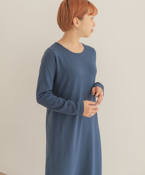 ITEMS URBANRESEARCH（アイテムズ アーバンリサーチ）の「ベストセットニットワンピース（ワンピース・レディース・スミクロ/ブルー/ベージュ・FREE）」の15枚目の写真