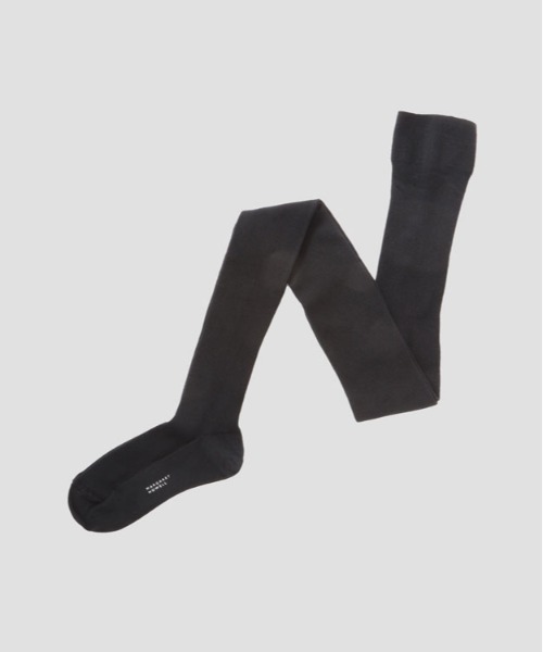 MARGARET HOWELL(マーガレットハウエル)の「COTTON RIB TIGHTS(タイツ/ストッキング・レディース・ブラック/チャコール・FREE)」の1枚目の写真