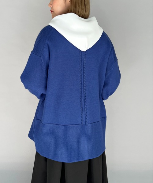 PICCIN（ピッチン）の「ローゲージクルーネックカーディガン（カーディガン/ボレロ・レディース・オフホワイト/グレイッシュベージュ/ブルー・M）」の17枚目の写真