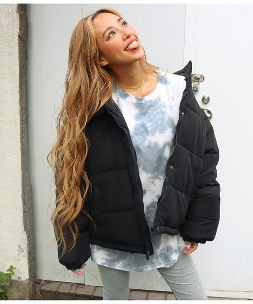 anap mimpi（アナップミンピ）の「ボリュームフェイクダウン（ダウンジャケット/コート・レディース・ブラック/ベージュ・FREE）」の2枚目の写真