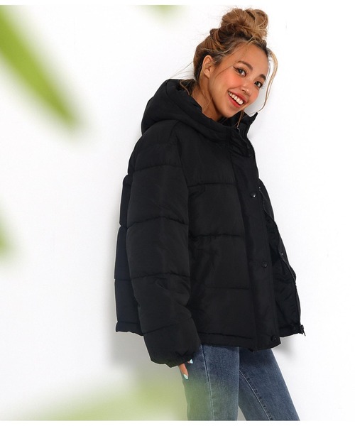 anap mimpi（アナップミンピ）の「ボリュームフェイクダウン（ダウンジャケット/コート・レディース・ブラック/ベージュ・FREE）」の3枚目の写真