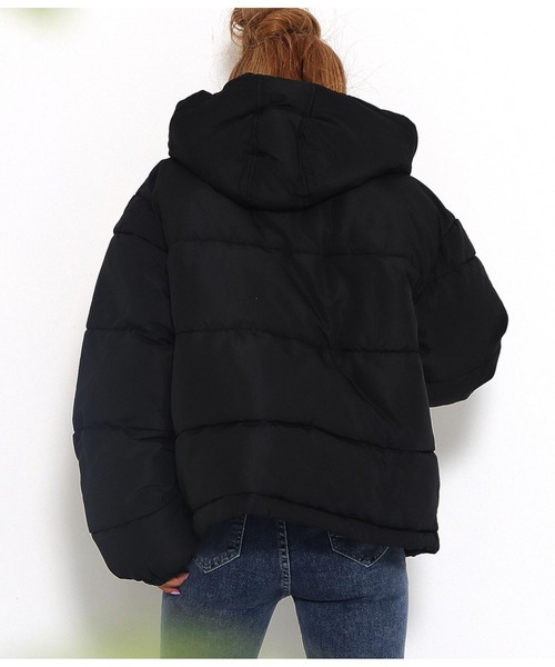 anap mimpi（アナップミンピ）の「ボリュームフェイクダウン（ダウンジャケット/コート・レディース・ブラック/ベージュ・FREE）」の9枚目の写真