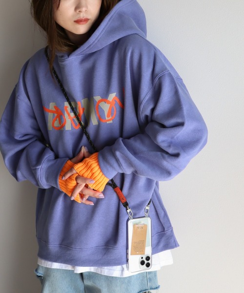 COURO（コウロ）の「カレッジロゴパーカー（パーカー・レディース・ライトグレー/ダークグリーン/ネイビー/霜降りグレー/オートミール/グレー系その他/ダークグリーン系/ネイビー系/パープル/グレー/パープル系その他/レッド/ブルー/ブルー系その他/レッド系その他/アイボリー系/ネイビー系1・M/L/XL）」の15枚目の写真
