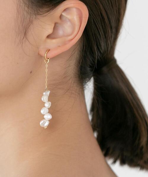 CITEN（シテン）の「＜CITEN（シテン）＞淡水バロックパール イヤリング（イヤリング・レディース・シルバー/ゴールド・FREE）」の4枚目の写真