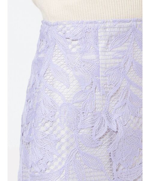 MERCURYDUO（マーキュリーデュオ）の「ケミカルレースペンシルスカート（スカート・レディース・アイボリー/イエロー/ラベンダー・SMALL/MEDIUM）」の5枚目の写真