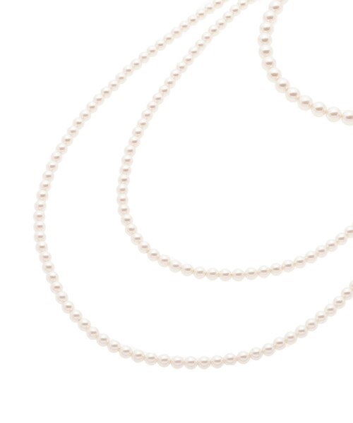 INDIVI（インディヴィ）の「◆【マルチWAY】3連パールネックレス（ネックレス・レディース・ホワイト・00）」の2枚目の写真