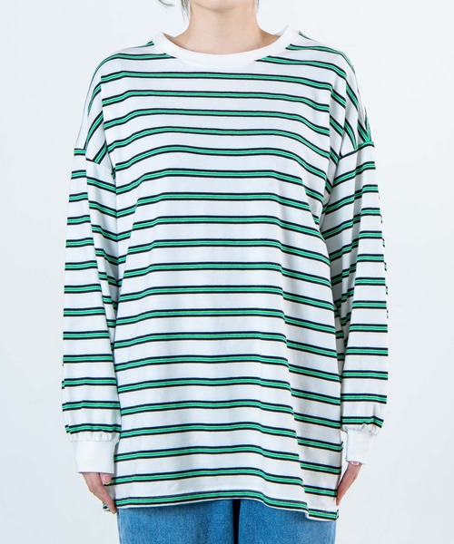 WEGO(ウィゴー)の「WEGO/BIGボーダーロンT(Tシャツ/カットソー・レディース・ホワイト/ピンク・FREE)」の19枚目の写真