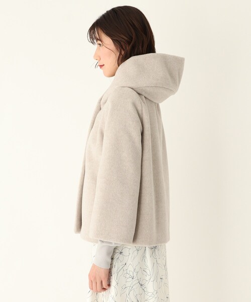 SOUP(スープ)の「◆大きいサイズあり・13号・15号/ビーバーショートフードライクコート(その他アウター・レディース・ライトベージュ/ライトグレー/グレー・09/11/13/15 )」の5枚目の写真